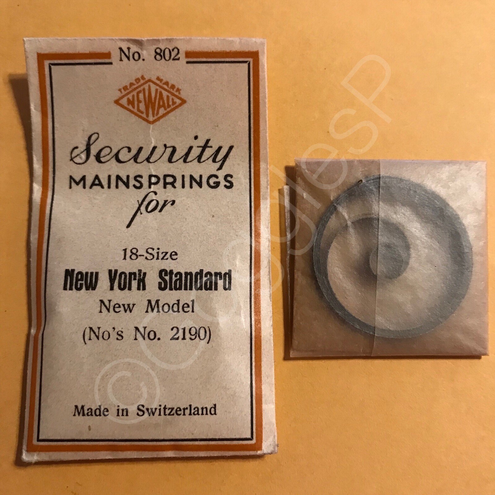 NOS Mainsprings for New York Standard Watches – Select A Style/Size