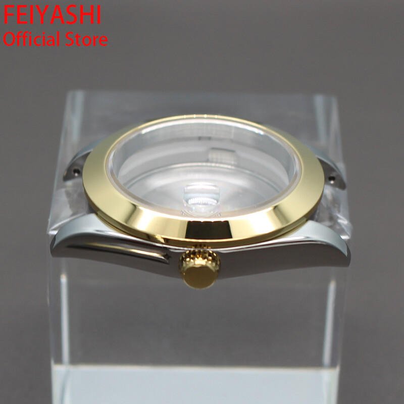 36mm/39mm Burnishing Watch housing 316L Stainless Steel Exhibition back For NH35