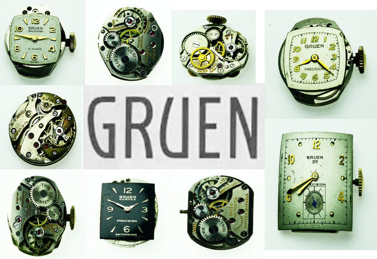 Gruen Vintage Watch Movement Verities To Choose For parts or replacement