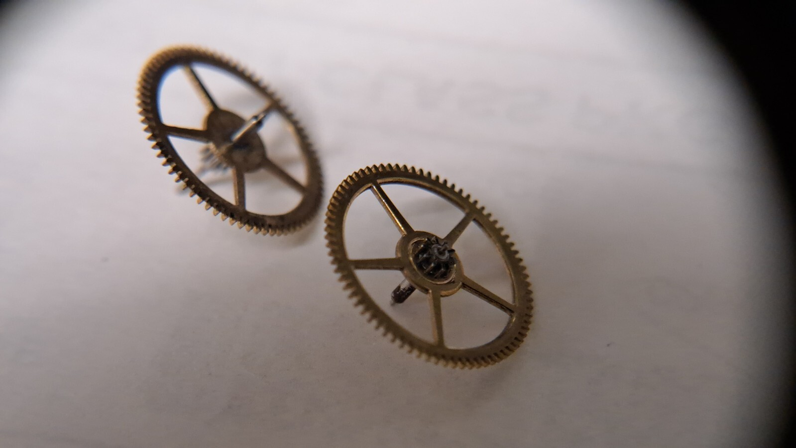 Valjoux cal 24 WHEELS x 2 (second wheel and great wheel?) -Wakmann Breitling Mil