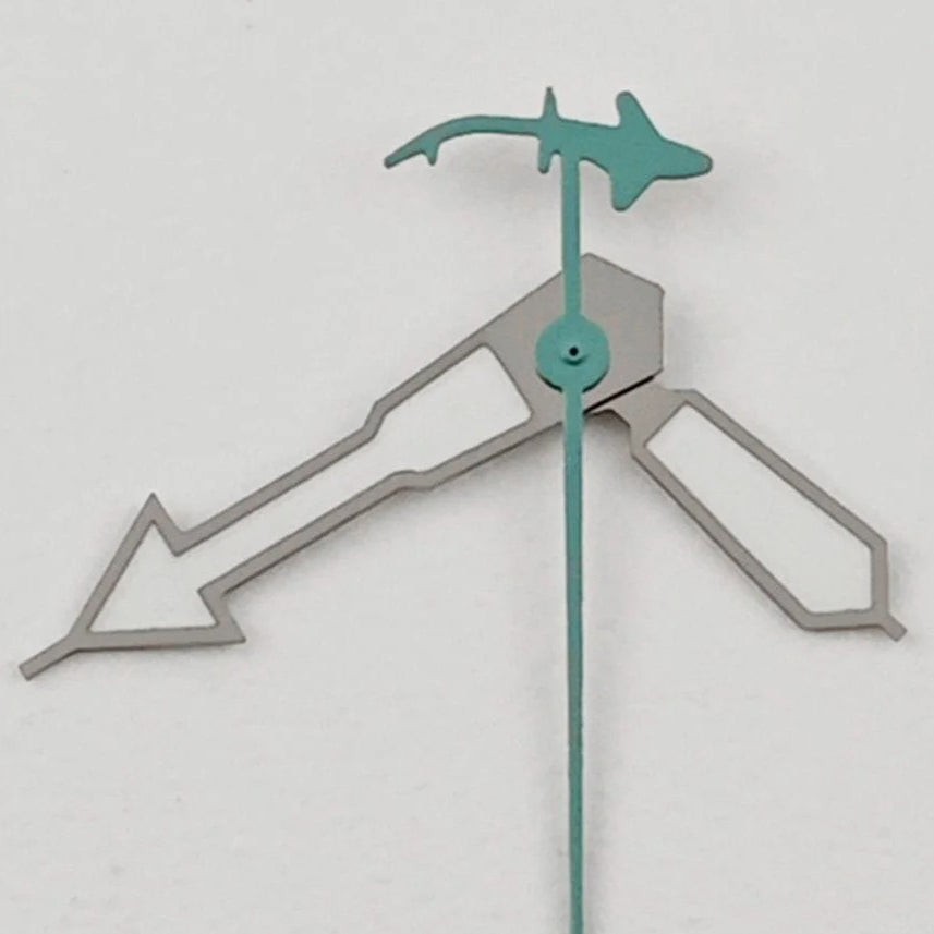 Shark Second Hand Green Lume Watch Hands for NH34 NH35 NH36 NH38 NH39 NH70 NH72