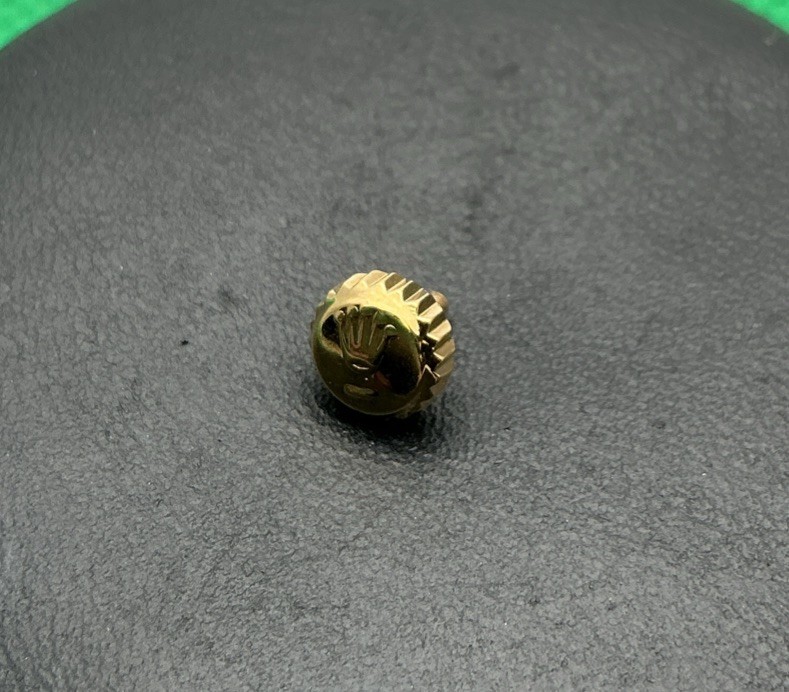 Genuine Rolex 24-600-8 18k Yellow Gold 6mm Winding Crown Refurbished (J34)