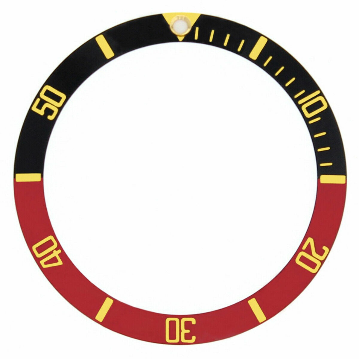 Submariner Bezel Insert For Rolex Sapphire Model Black/Red Gold Font 16800 16700