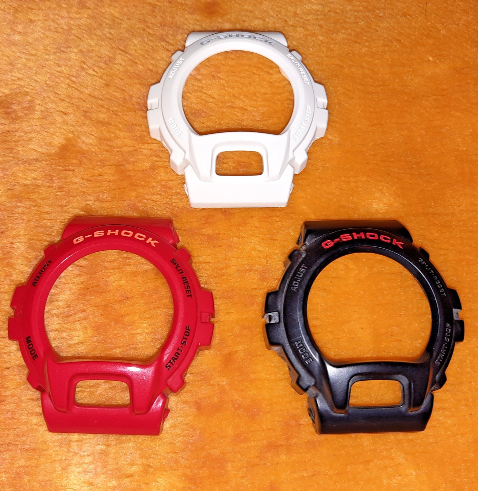 Casio G-Shock~(x3) DW-6900 Replacement Bezel Casing~White/Black/Red⏰️