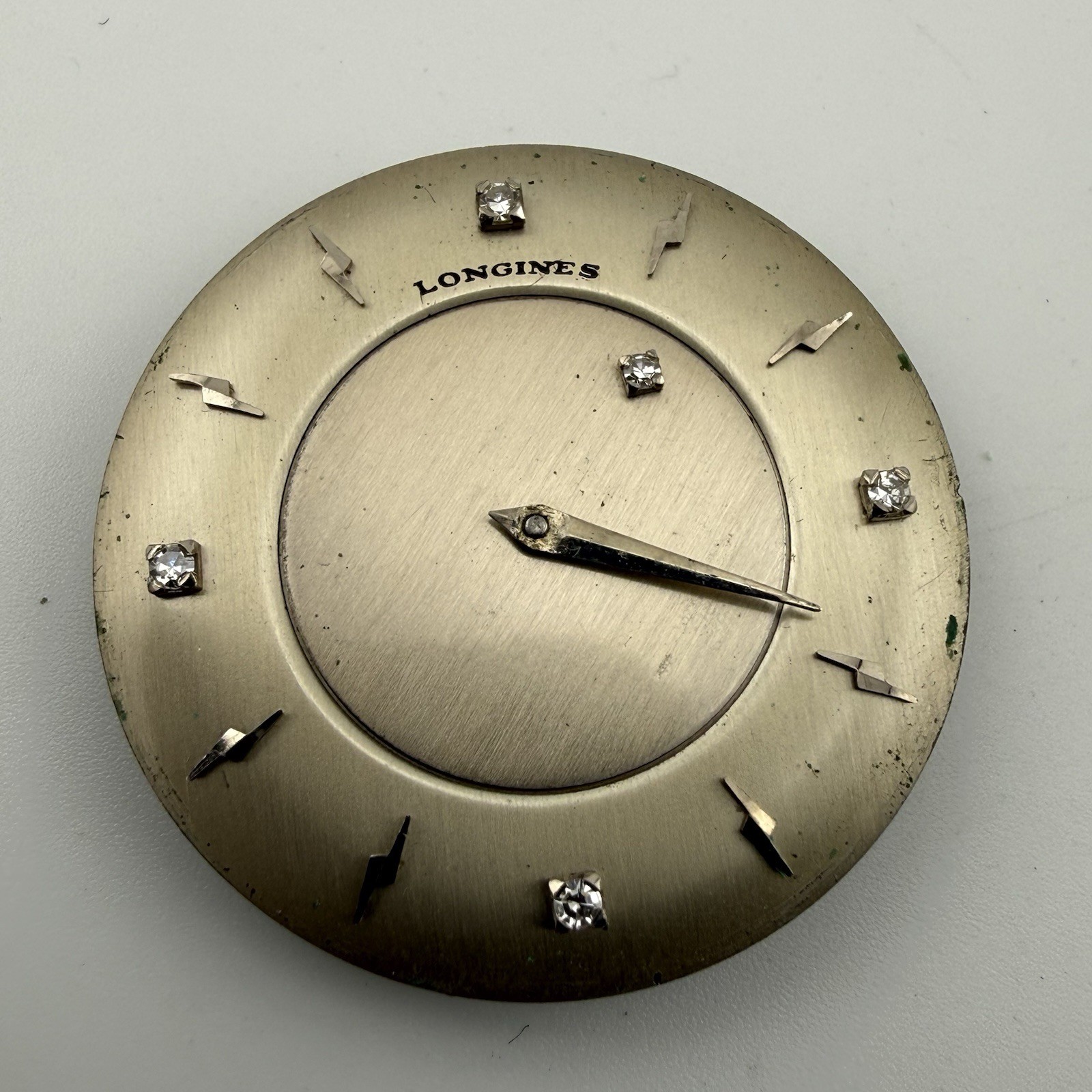 Longines cal. 370 watch movement Mystery Diamond dial & hands – For Repair