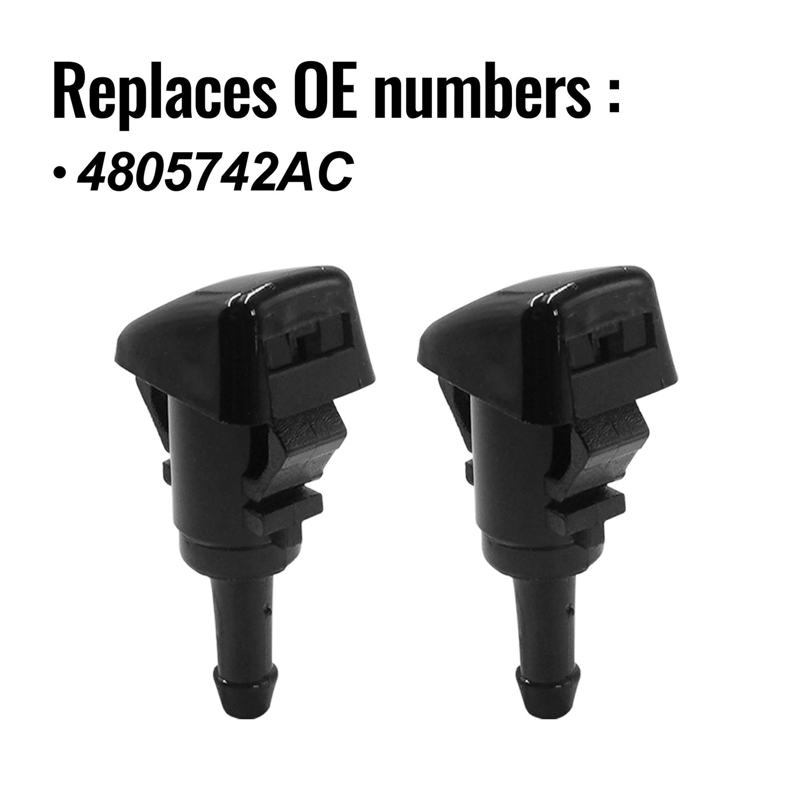 4805742AC Windshield Washer Nozzles Kit for Dodge RAM 1500 2500 3500 4500 550…