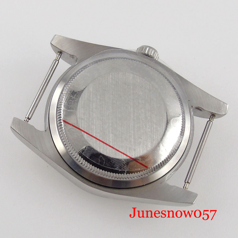 Fluted Bezel 36mm Silver Watch Case fit NH35A NH36 ETA2836 MIYOTA82 DG281 PT5000