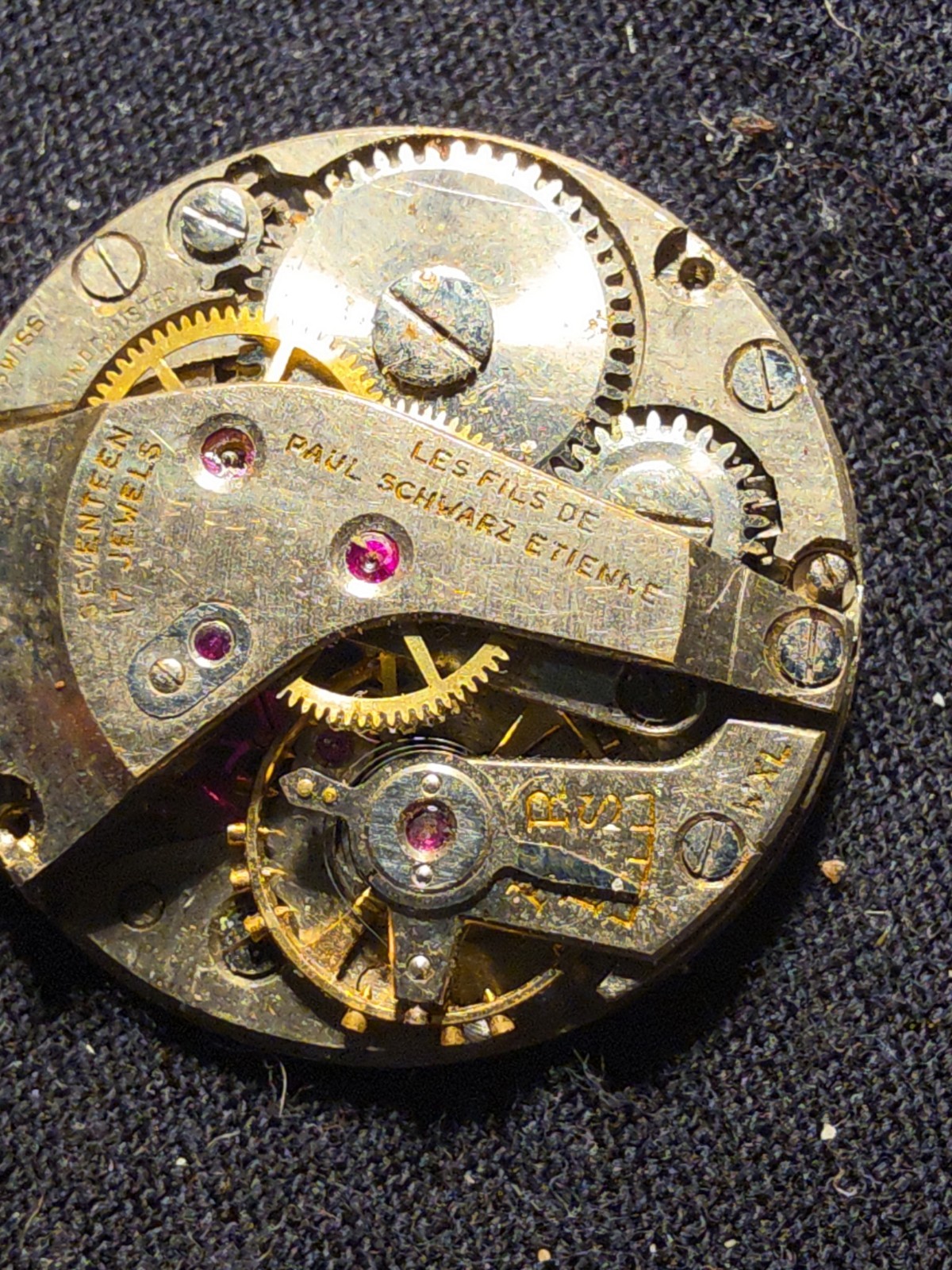 Welsbro & Paul Schwarz Etienne Mechanical (Manual) Movement, Brass