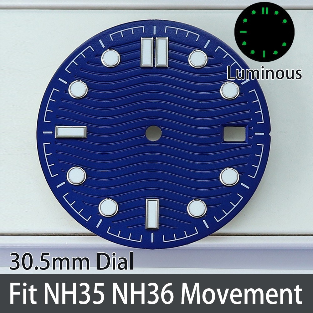 30.50mm Dial 3C Luminous Metal Dail Modify Sea300 Mod For Seiko NH35 36 Movement