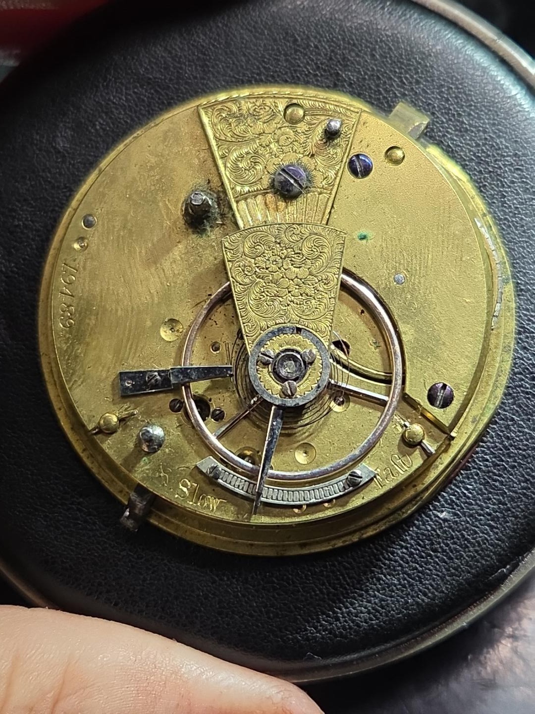 Antique English Keywind Fusee Pocket Watch Movement