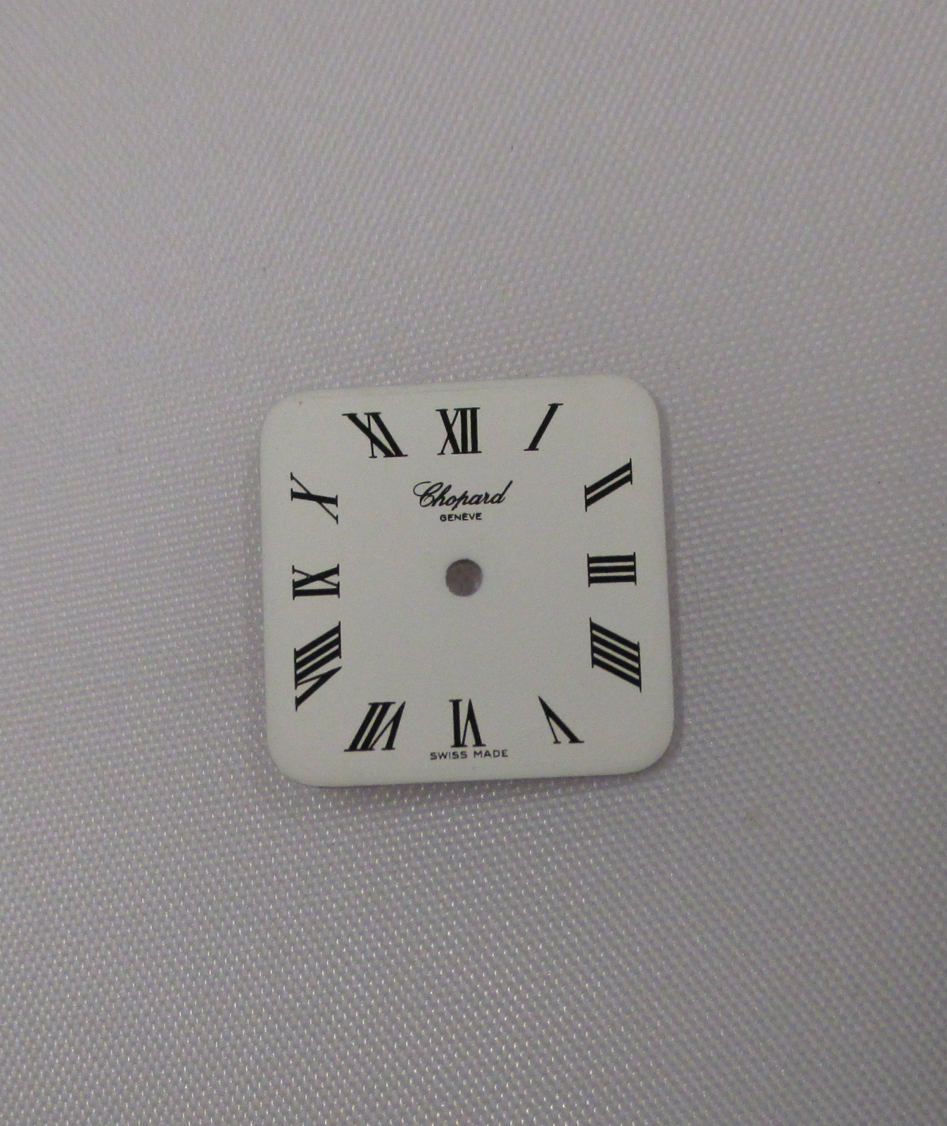 White Authentic Chopard Geneve Swiss Square Watch Dial w/ Roman Numerals 16.5mm