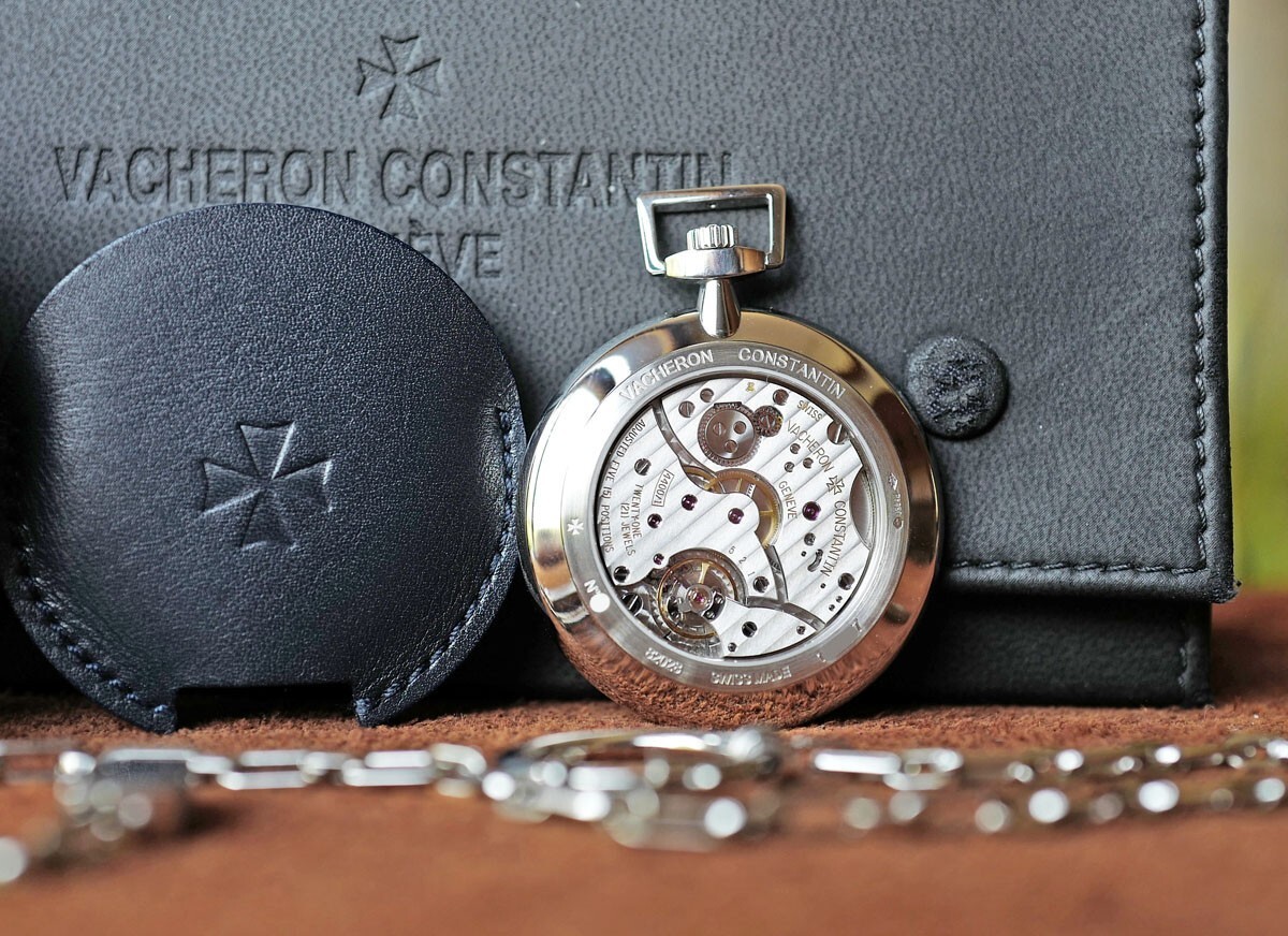 Vacheron Constantine Patrimony Contemporaine Platinum Pocket Watch & Chain