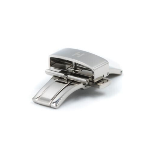 Hirsch Pusher Buckle Deployant Deployment Folding Clasp Stainless Steel 18mm