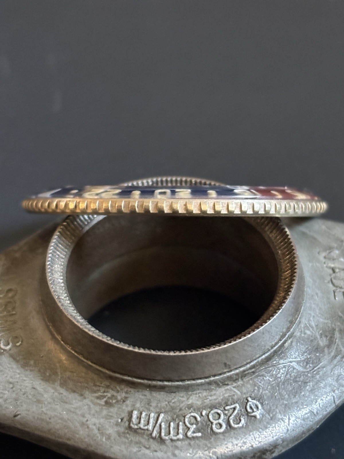 Rolex 6542 Brass Bezel Complete , Compatible 6542 Bakelite Retaining Spring