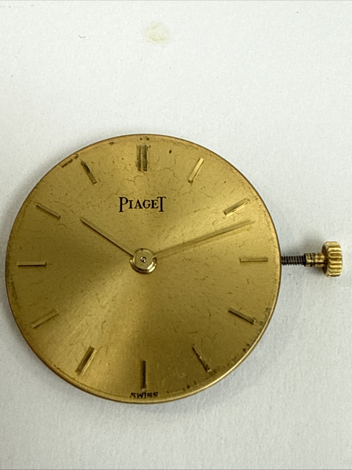Piaget 9p Complete Movement Dial Hands And Gold Crown Perfect Working Condition