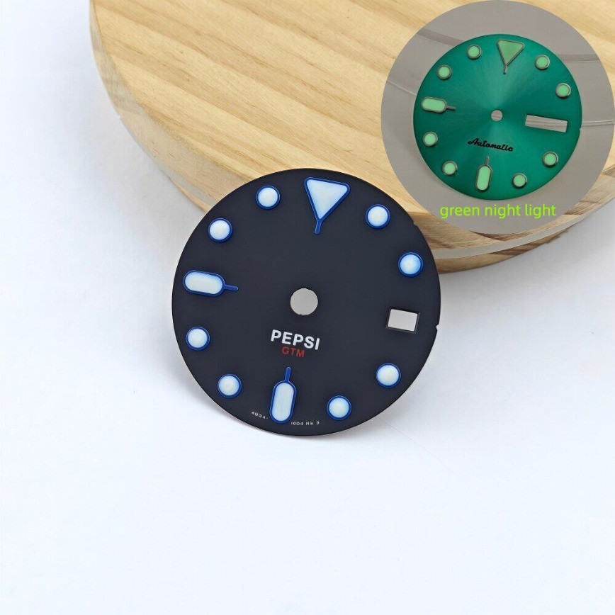 New No/S Logo NH35 Dial 28.5mm Blue SK007 Fits NH34/35/36 Movement Watch Parts