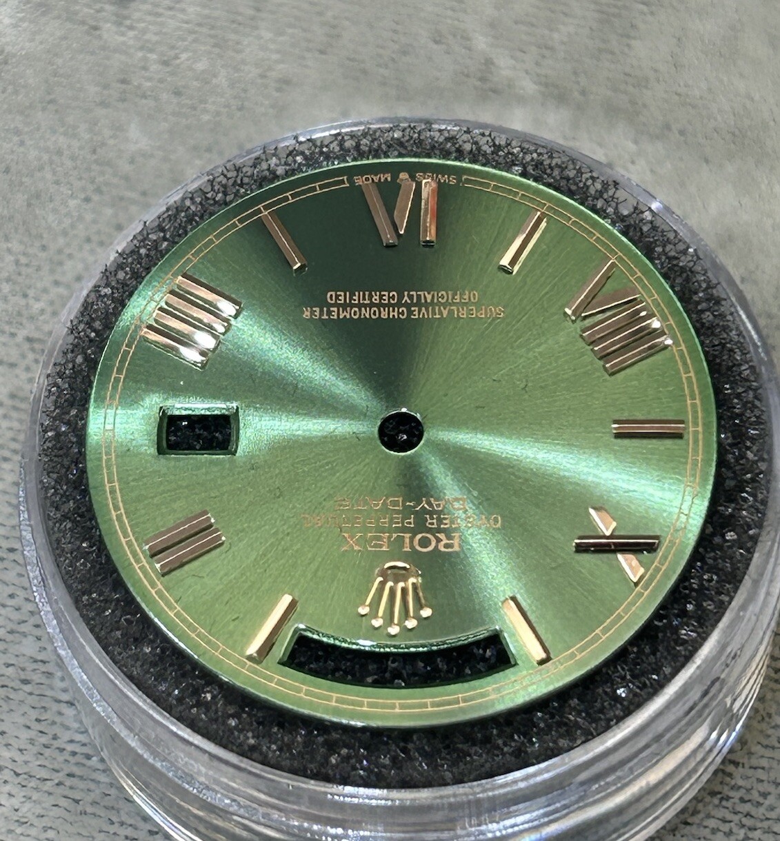 Rolex Quickset President Custom Olive Green Roman Dial Rose For 118235 & 118205