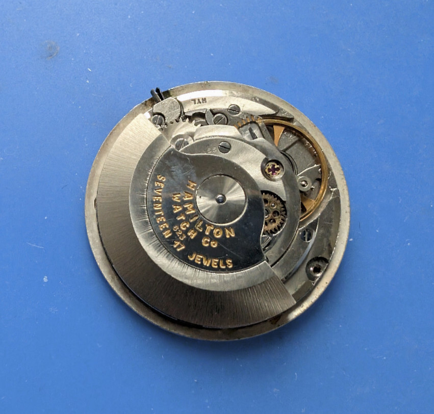 VINTAGE MENS HAMILTON AUTOMATIC 623 WRISTWATCH MOVEMENT RUNNING INTERMITTENTLY
