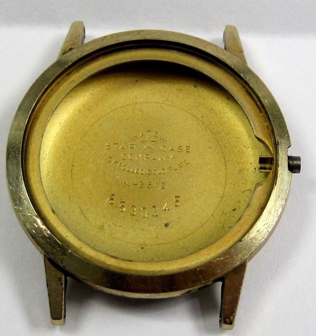 Vintage Gents No Name 10 KT Yellow Rolled Gold Plate Wrist Watch Case ONLY