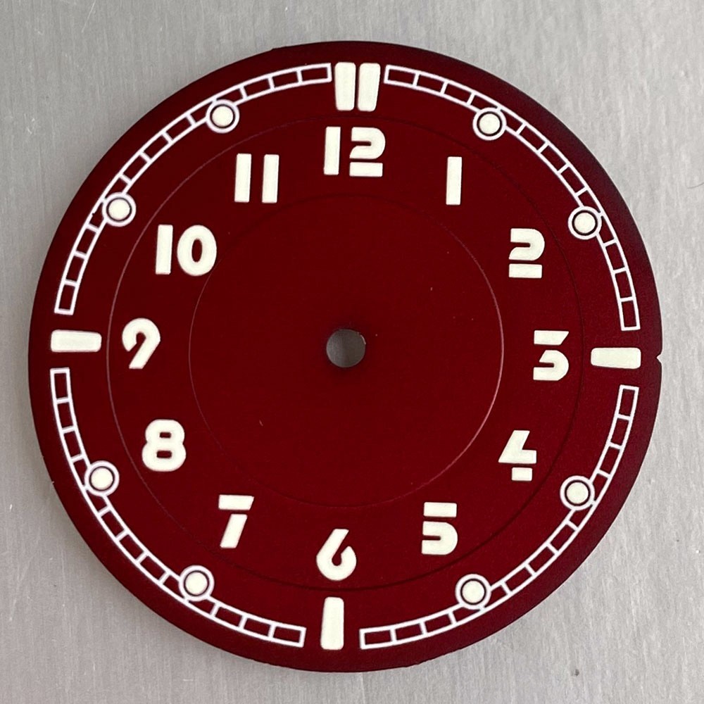 33.5mm Pilot Watch Dial & Hands Arabic Numerals Fit NH35 NH38 Miyota8215 PT5000