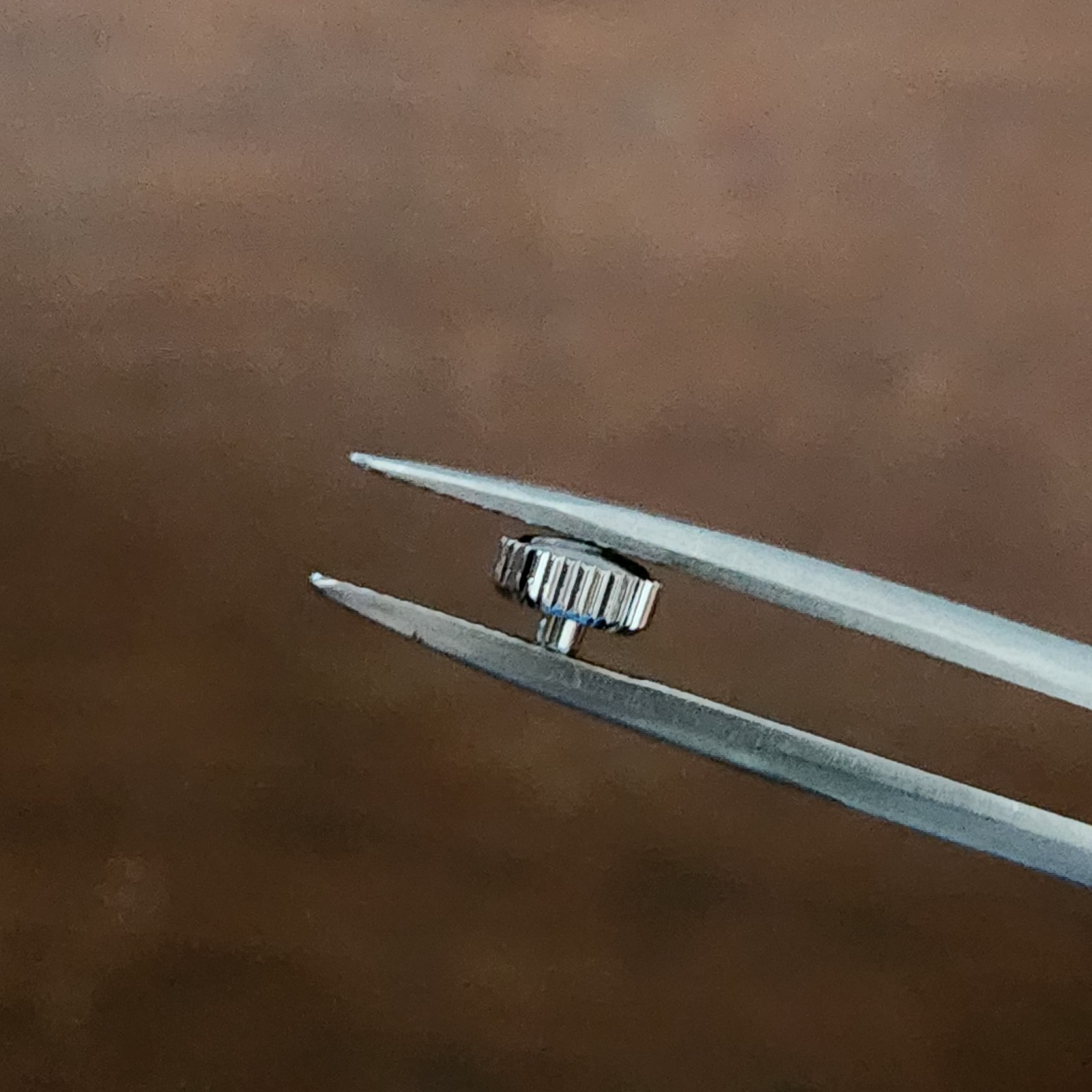 Vintage Technos Signed Watch Crown Tap 10 Stainless Steel Approx. 4.5mm