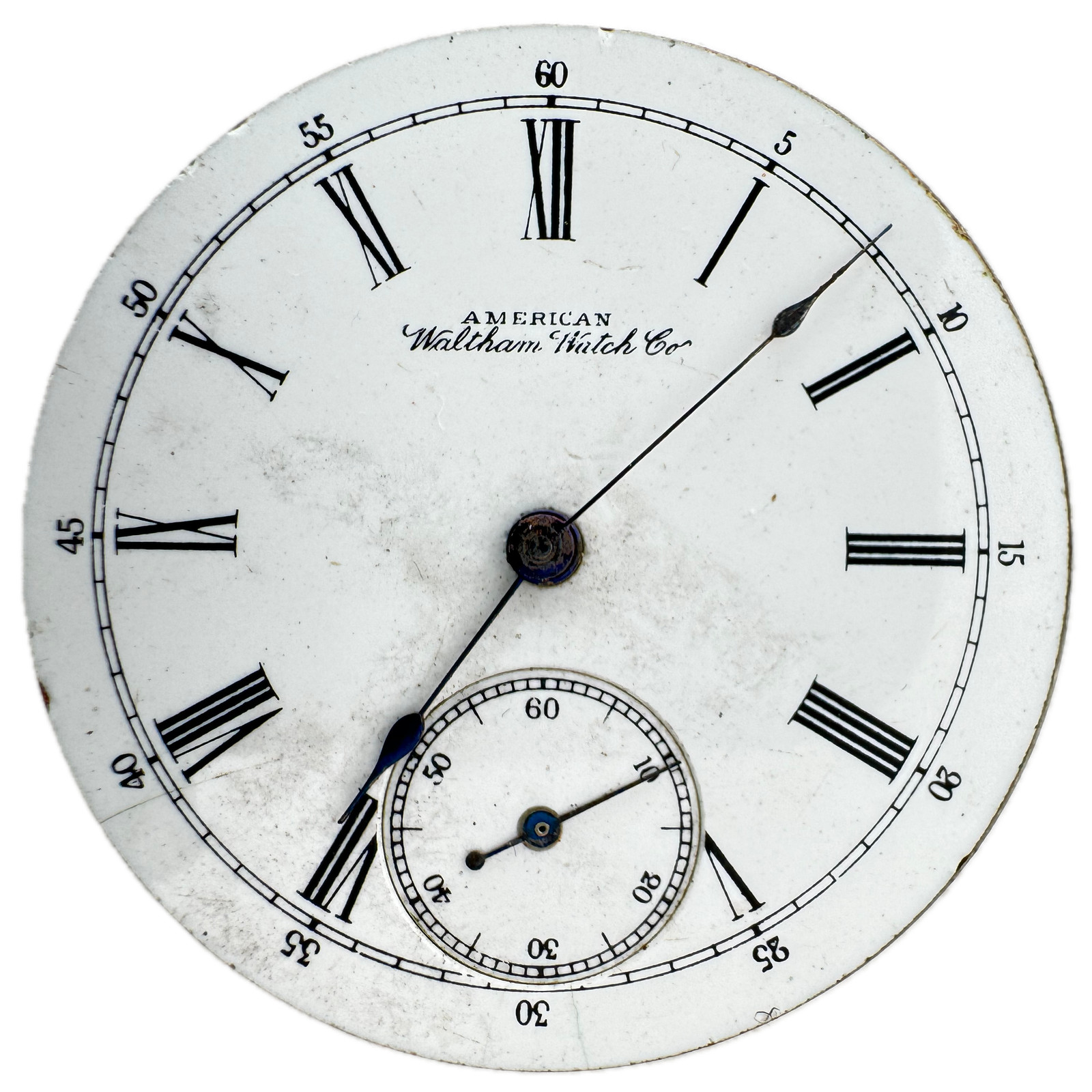Antique 16s Waltham Single Sunk Roman Hunter Pocket Watch Movement Royal USA 15J