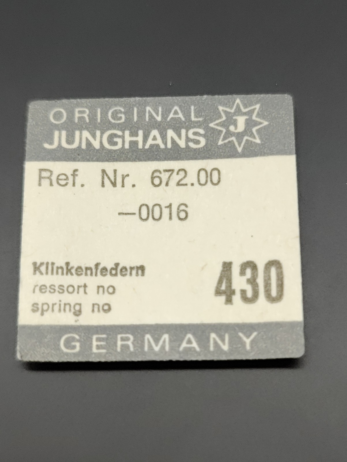 NOS Junghans J Cal. 672.00 Part 430 Click Spring – 5 Pack
