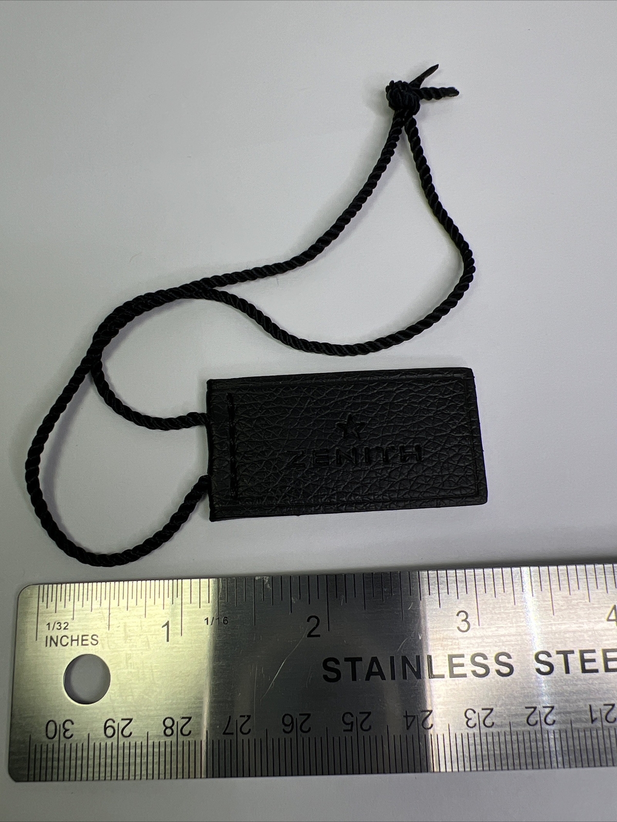 Authentic Zenith Black Leather Watch Hang Tag For Defy Classic