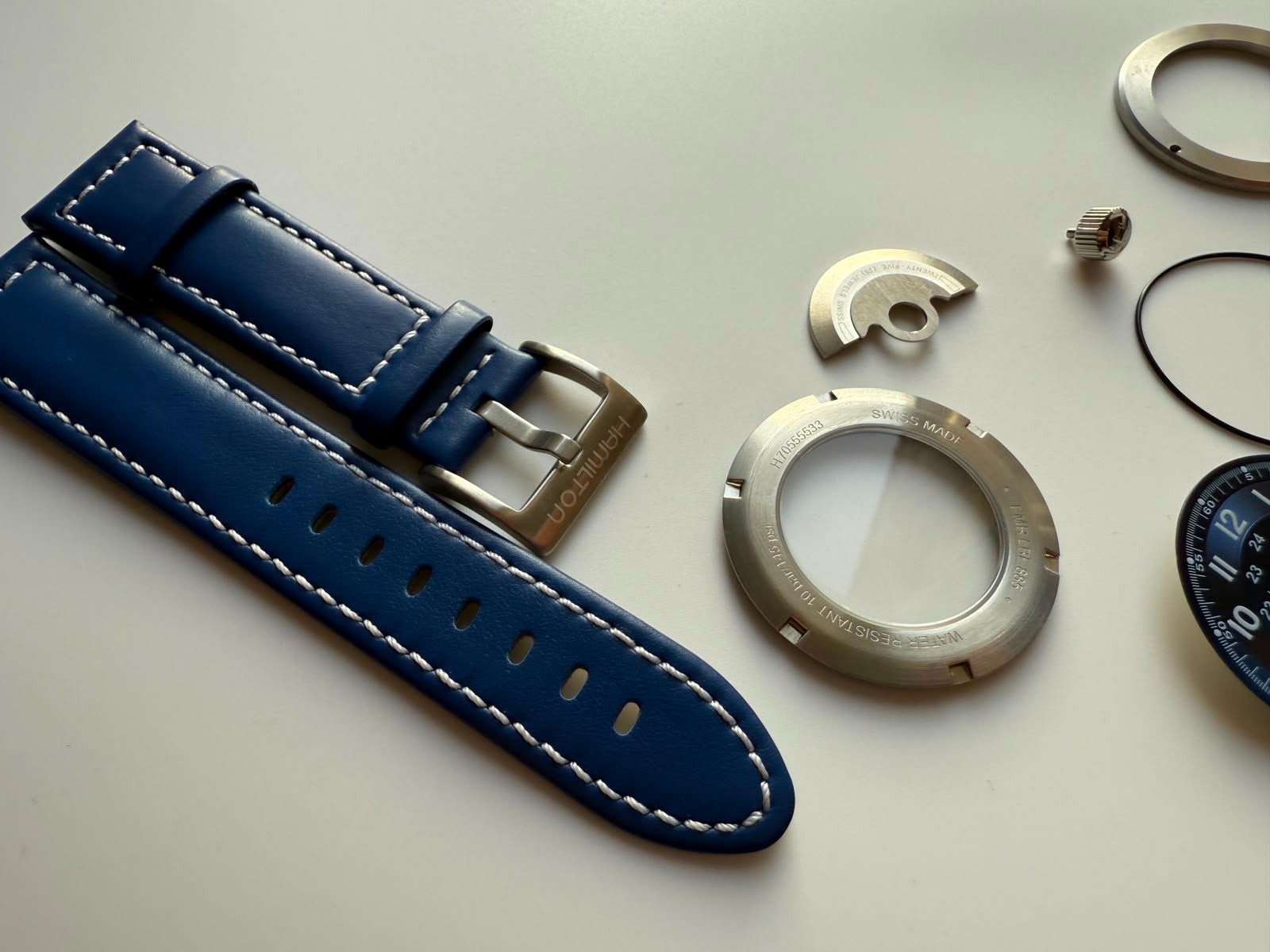 Hamilton Khaki Field 42mm Case Kit ETA 2824 PT50x SW2x Complete Set (Blue dial)