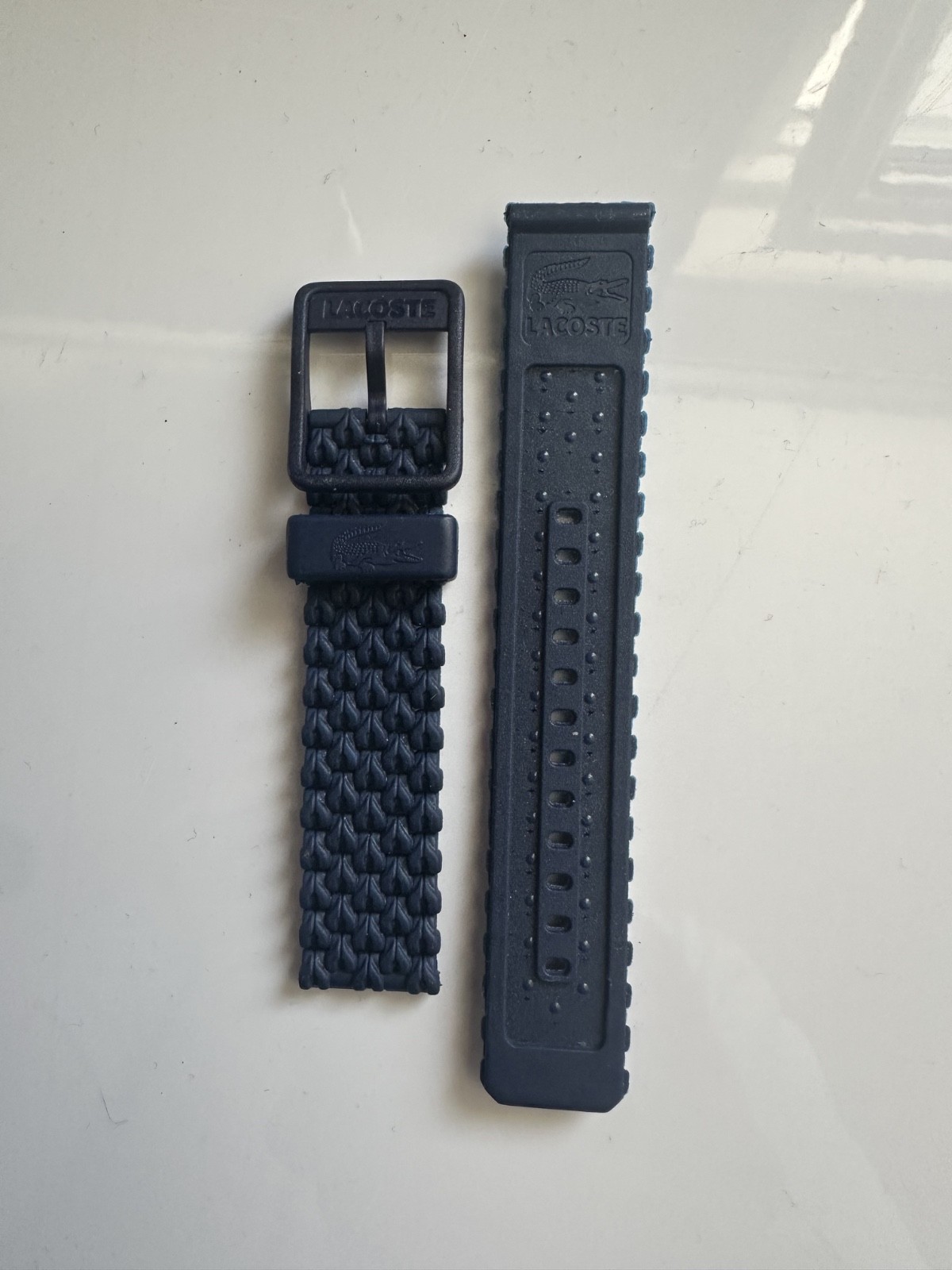 New Strap / Band / Bracelet for Lacoste Watch in Blue Resin 18 mm