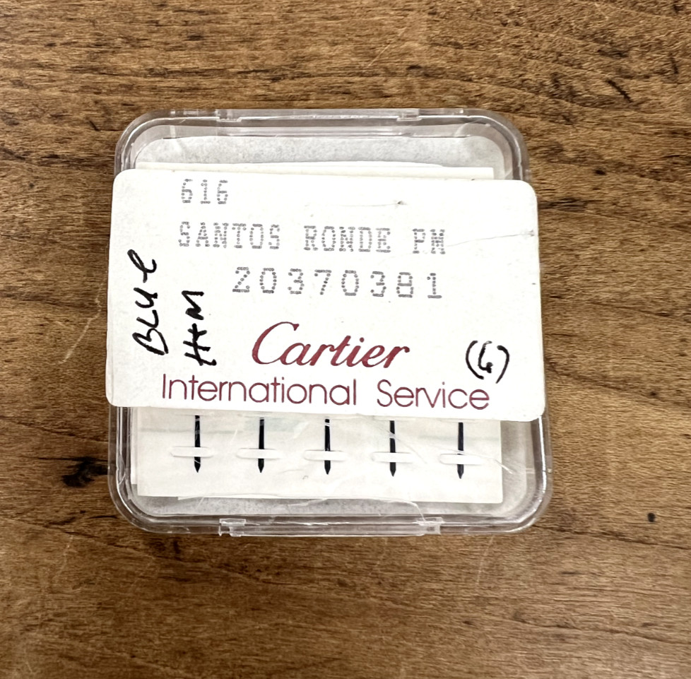 Genuine New Cartier Santos Ronde PM Two Hand Set Blue #20370381