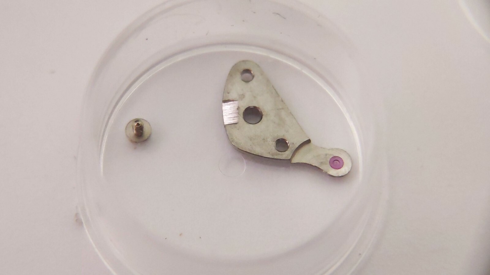 Lecoultre K866 BRIDGE part, small AND 1 SCREW great condition, pre-o. PART NAME