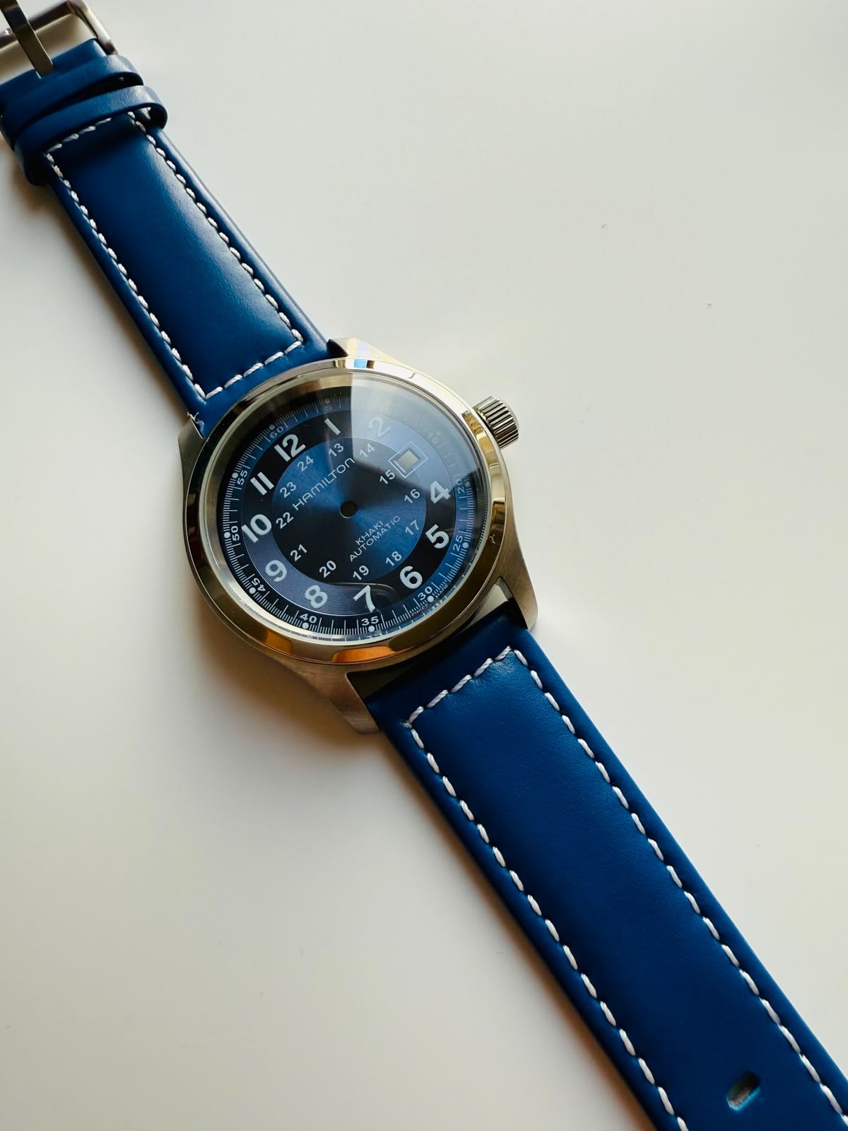 Hamilton Khaki Field 42mm Case Kit ETA 2824 PT50x SW2x Complete Set (Blue dial)