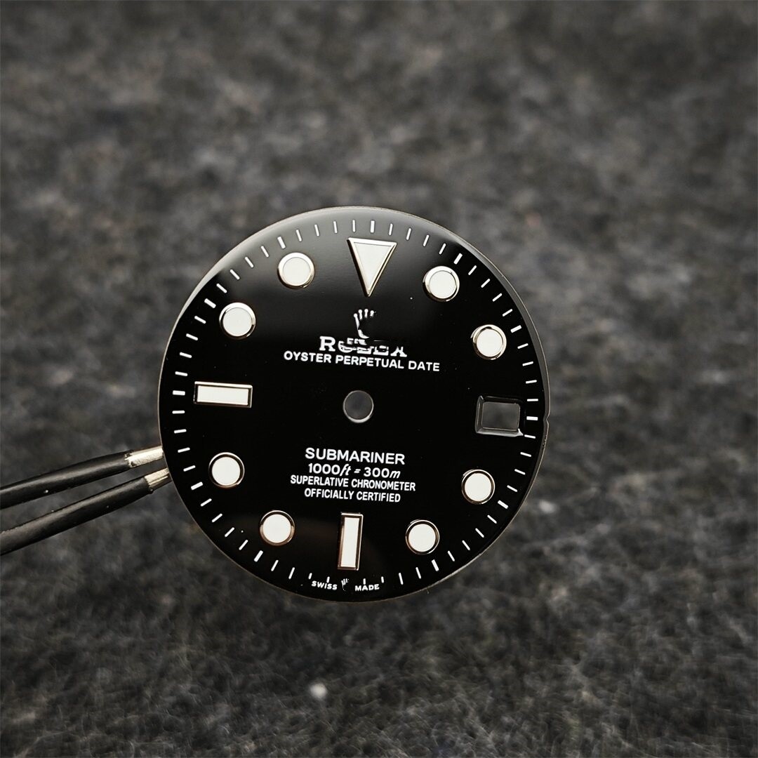 28.5mm SUB Watch Dial Ice Blue Lume for 8215 2824 Movement Watch Parts