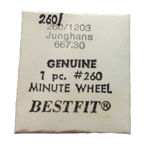Junghans 667.30 Minute Wheel watch part #260/1203