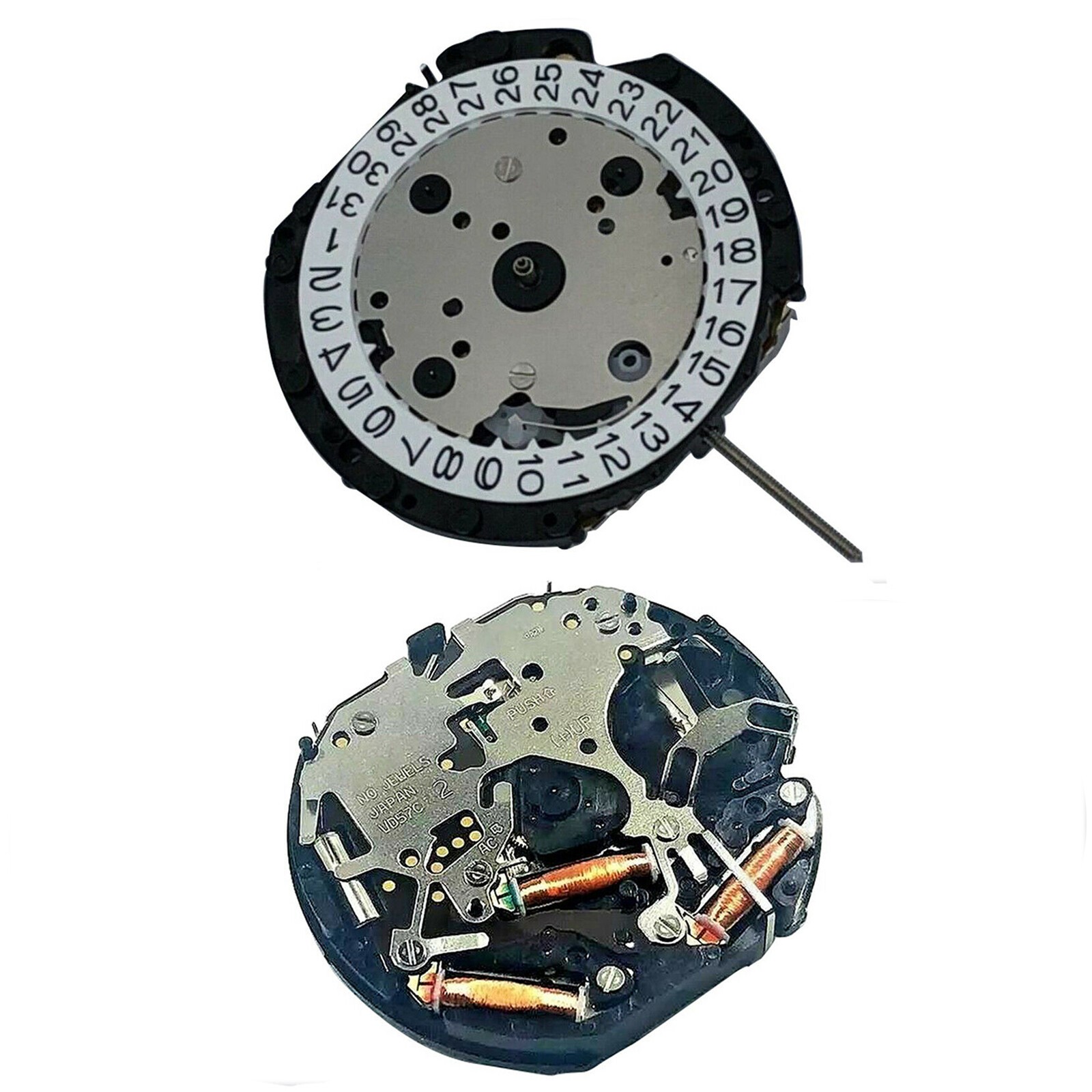 For Genuine Japan SII VD57C Quartz Watch Movement 3 Eyes 6.9.12, Date at 3