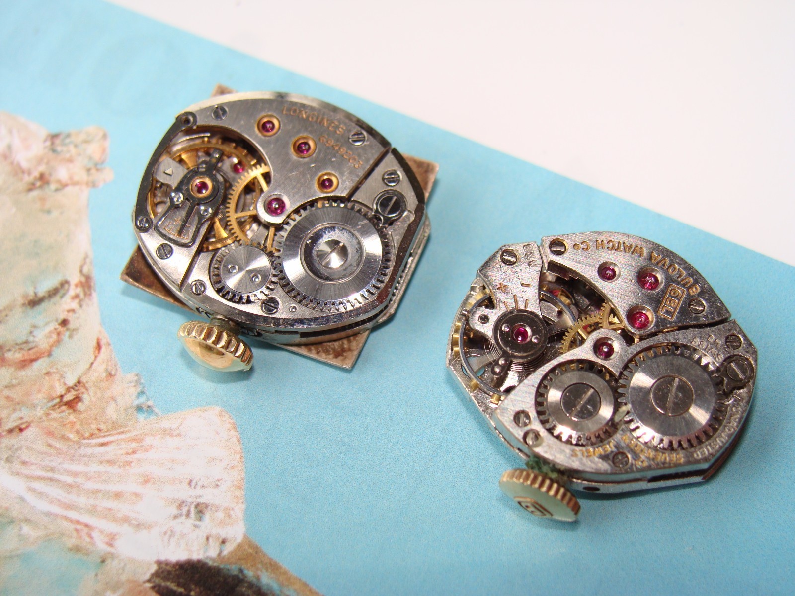 Vintage Watch Movements Lot – Longines Hamilton Bulova ETA 2512 Wittnauer 5D FHF