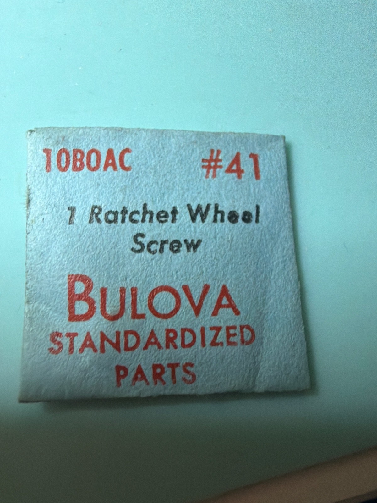 Bulova Watch #41 Ratchet Wheel Screw – Various Calibers W/O Original Package
