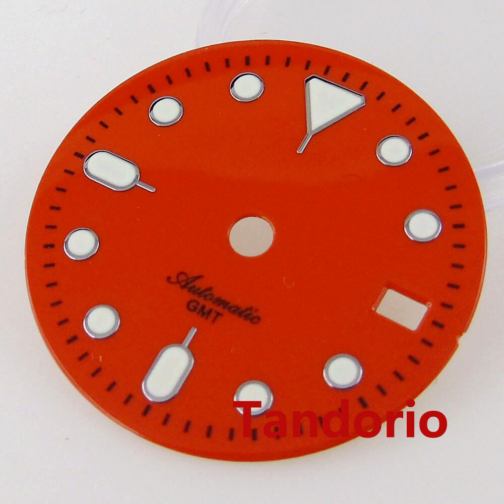 29mm Sterile Watch Dial Face Fit NH34A NH34 GMT Automatic Movement Date Luminous