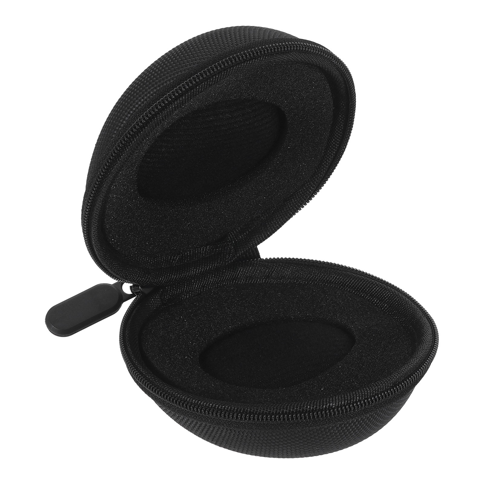 Watch Travel Case 1 Slot Crystal Velvet Watch Box Up to 50mm / 2 Inch, Black