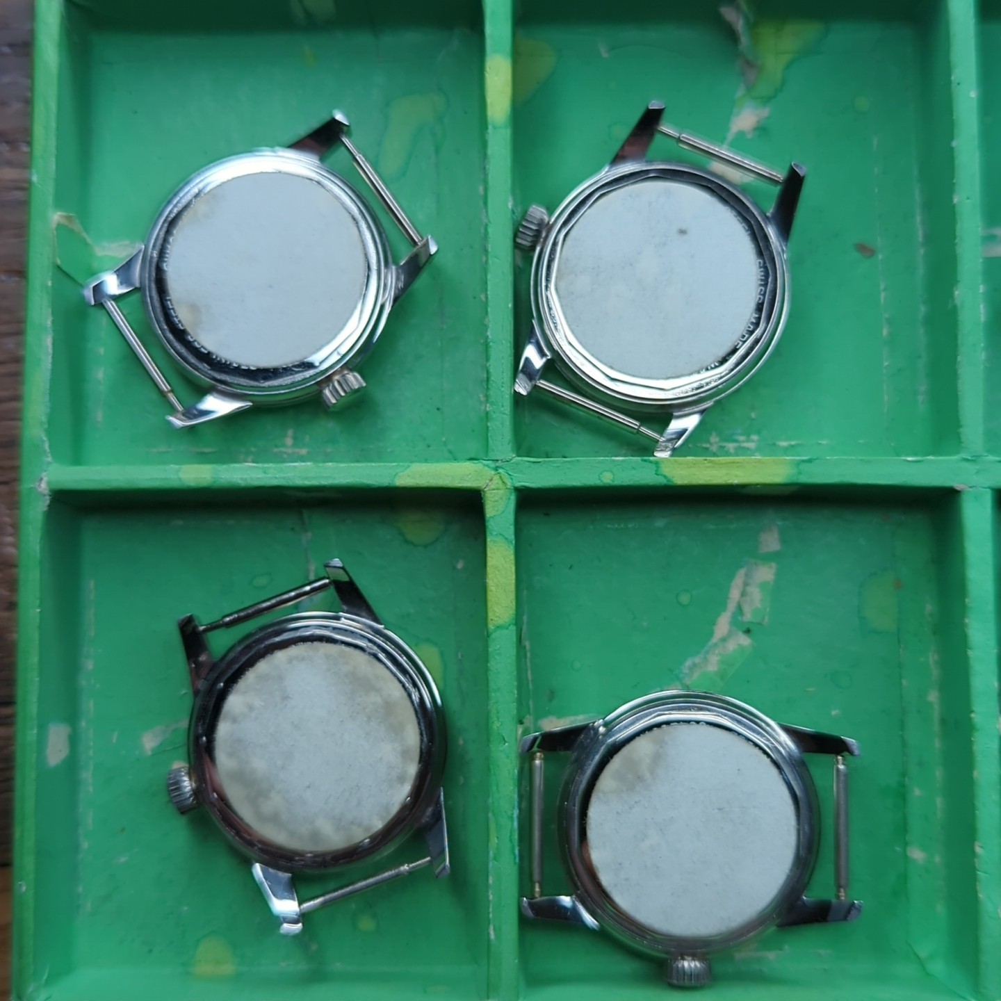 10 x 1960s NOS Swiss Made Mens Watch Cases, Mixed inc Waterproof