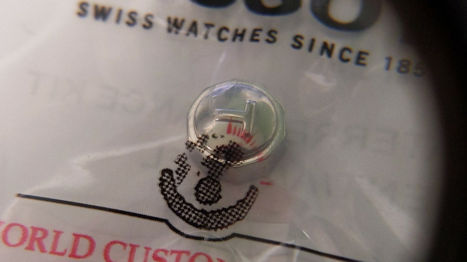 Genuine Tissot CROWN S/S T350020922 WHITE water TUD5 NEW/SEALED approx 6.8mm dia