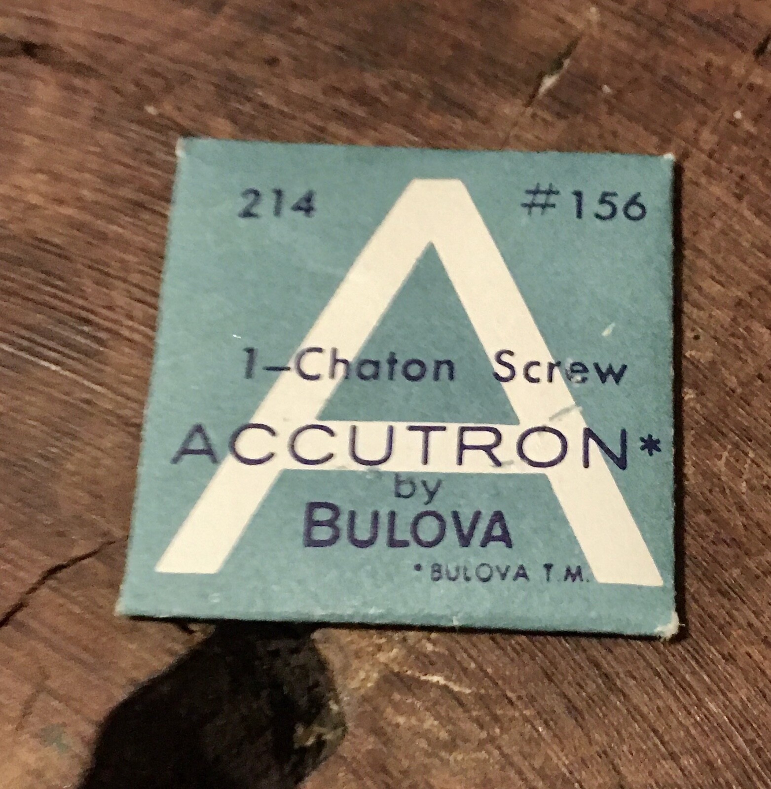 Vintage Bulova Accutron 214 watch part chaton screw #156 old stock in package