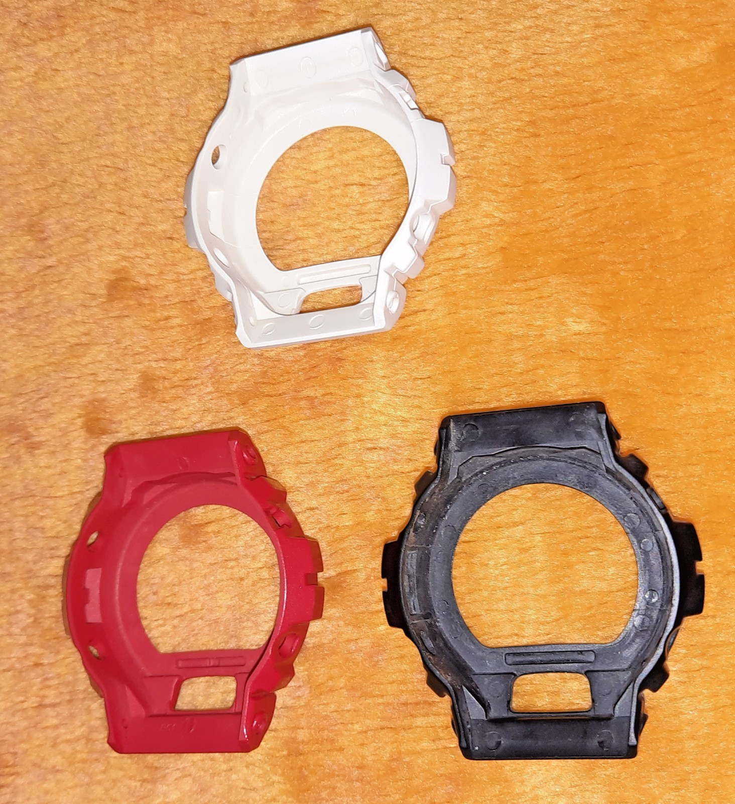 Casio G-Shock~(x3) DW-6900 Replacement Bezel Casing~White/Black/Red⏰️