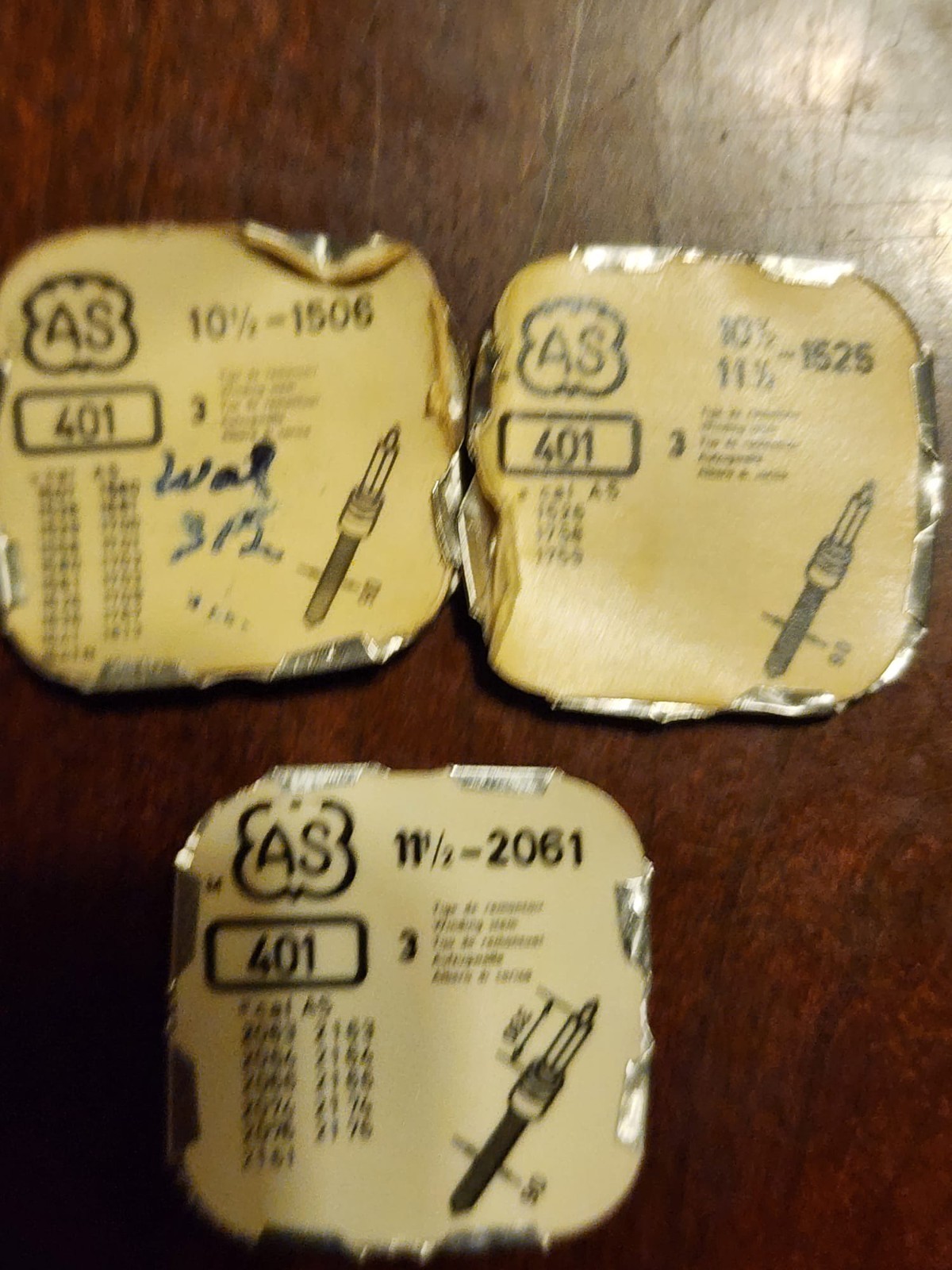 Vintage AS Cal 401 Winding Stems – 1506 1525 2061 – Pre-Owned Swiss Parts