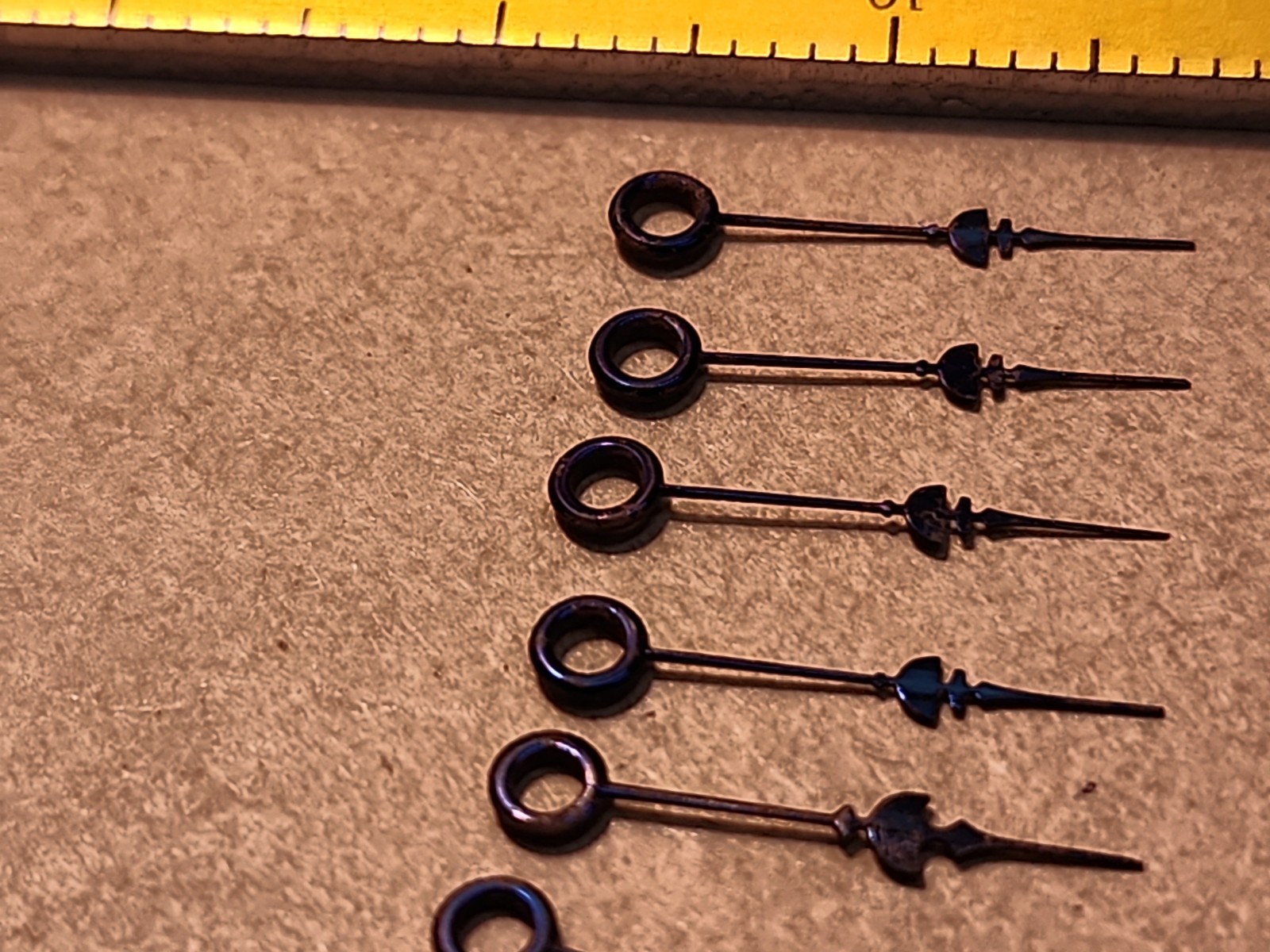 Lot Of 6 Rockford 16s Fancy Blue Hour Hands W/Hole Size 165 For Restoration