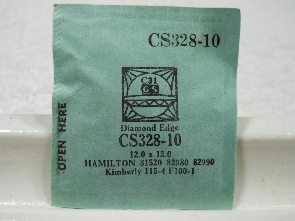 GS CS328-10 Watch Crystal Fit Hamilton Kimberly 81520 82980 – 12.0 x 12.0 mm