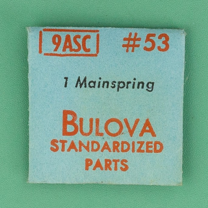 Genuine Bulova Part 53 Mainspring 9ASC 9ARC 10BRC 10CMC 10CSC NOS 0030
