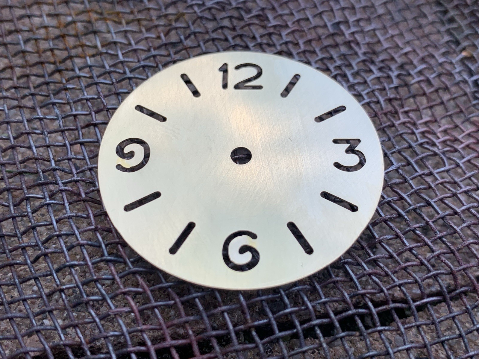 PAM skeleton / Ø 39 mm – watch dial , engraved / brass