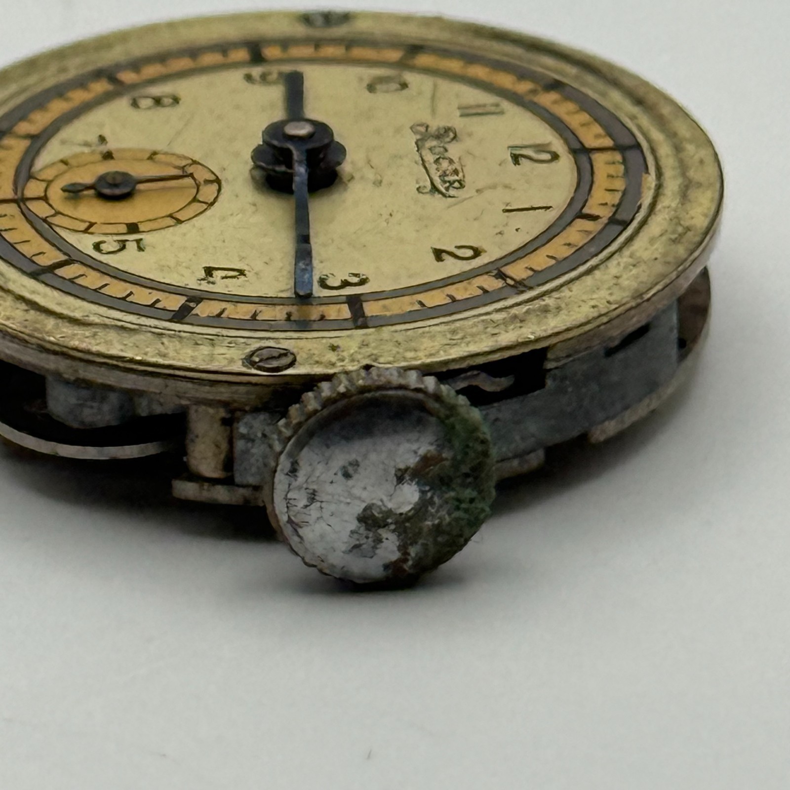 Ebosa 119 Watch Movement Rocar Sub Seconds Manual Wind Vintage Parts 23.7mm